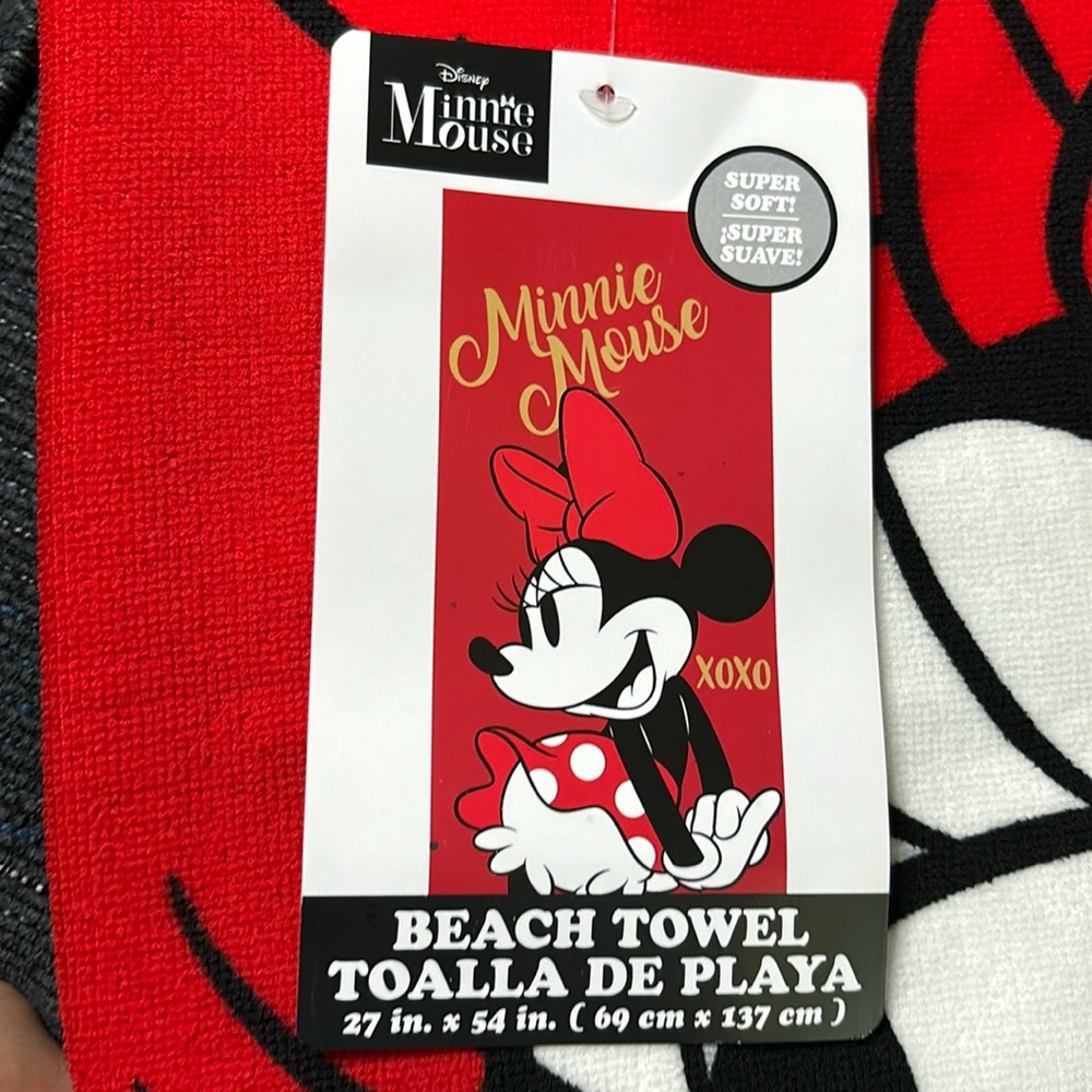 Disney‎ Minnie Mouse beach towel NWT
